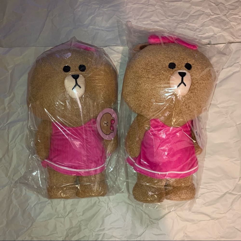 2 x line friends choco plush
